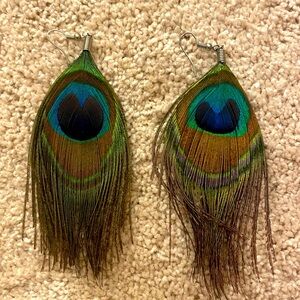 Peacock Feather Earrings